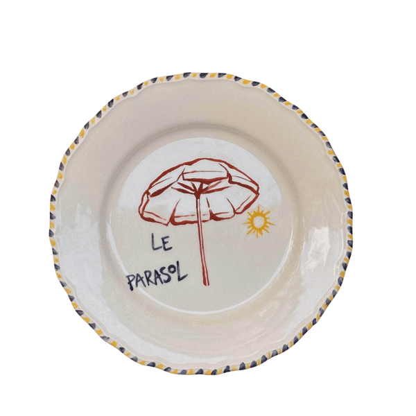 Beach Design Dining Plates - Set of 4
