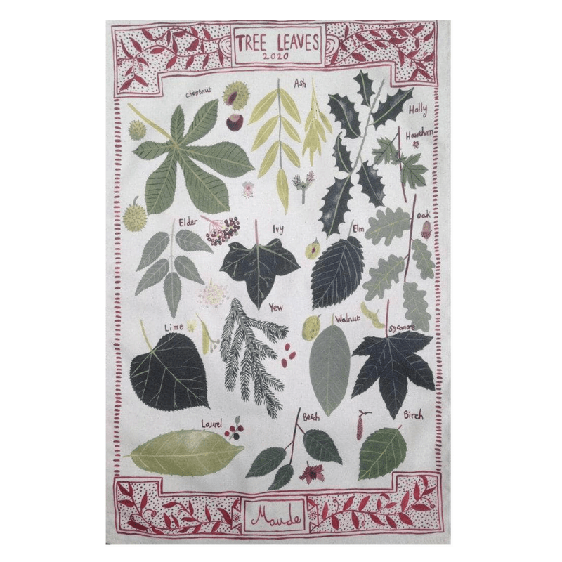 Tree Leaves Tea Towel