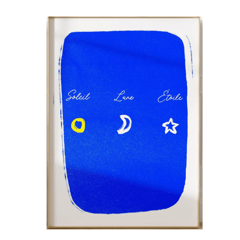 Soleil Lune Étoile Art Print