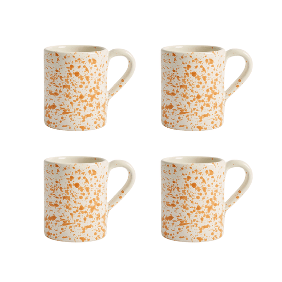 Burnt Orange Coffee Mug Set | 4 Pieces