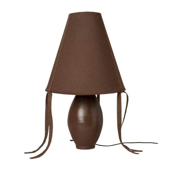 Brown Ceramic Large Lamp