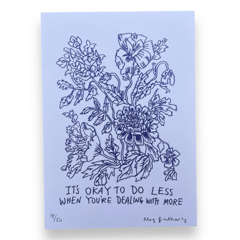 Limited Edition Flower Drawing Print