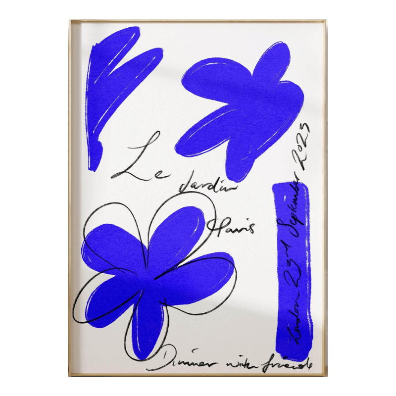 Le Jardin Blue Art Print