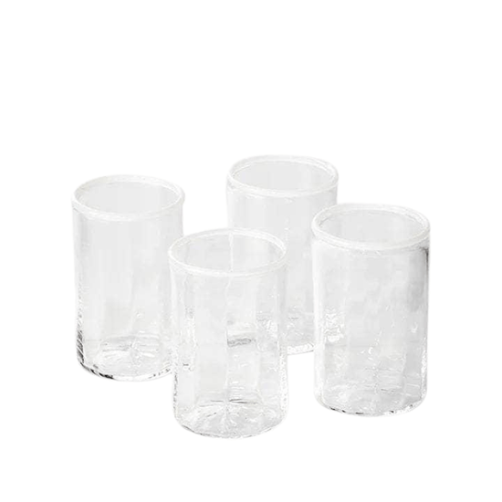 Peter Glass White Small - Set of Four