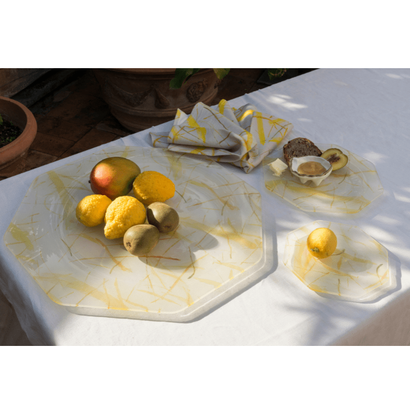 Asymmetrical Octagonal Roman Breeze Dinner Plate