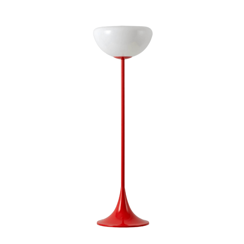 Jam Red Glass Bowl Floor Lamp