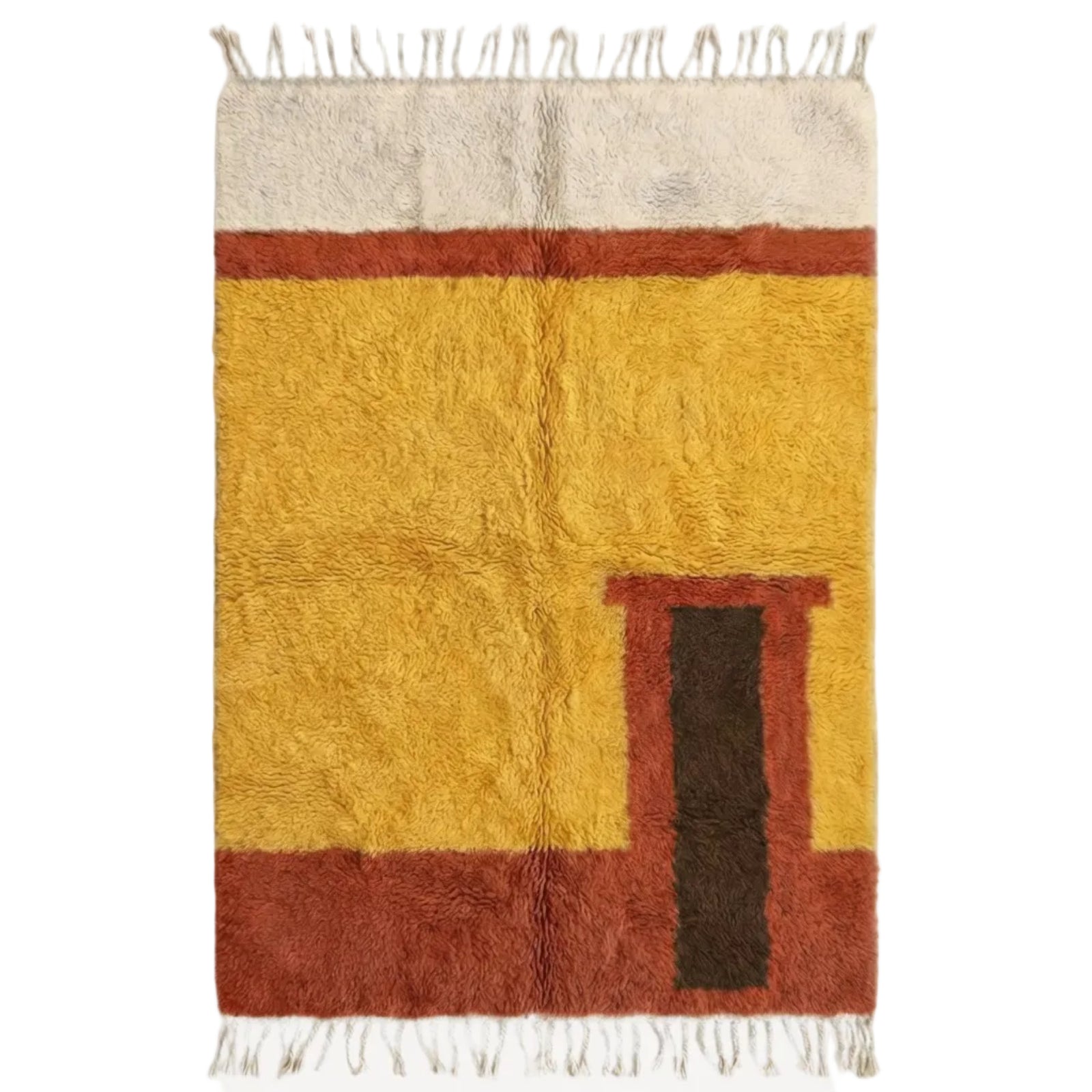 Puerta Option 2 hand-knotted Mrirt rug — Burnt Sienna and Turmeric doorway — Moussem Mexico Collection