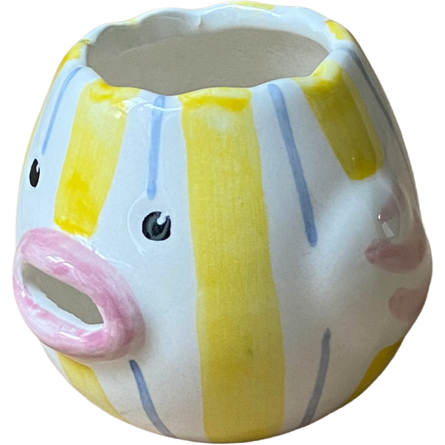 Yellow Striped Chick Egg Cup