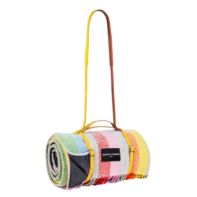 Pure new wool picnic blanket - Rainbow - Heating & Plumbing London - Picnic Blanket