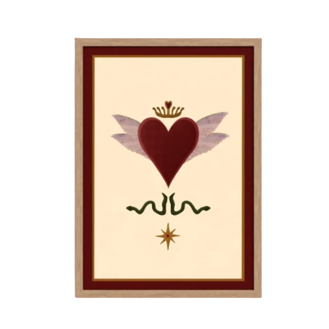 Queen of Hearts art print — hand-illustrated giclée by Queen of the Rodeo