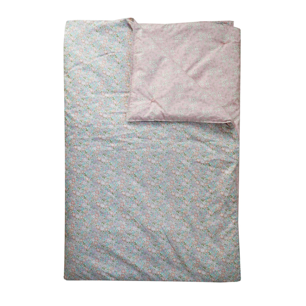 Reversible Heirloom Quilt Made With Liberty Fabric Michelle Lilac & Capel Pink