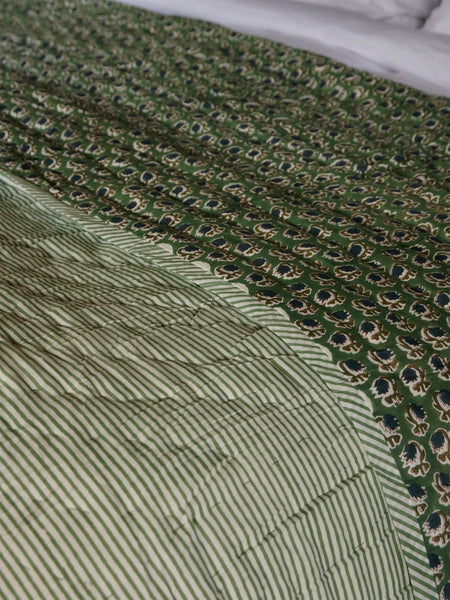 Quilt Cotton Basil Green Prints