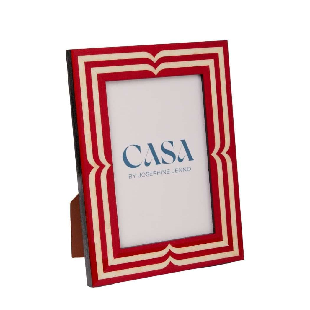 Raspberry Beret Marquetry Frame 6x4" - Casa by Josephine Jenno