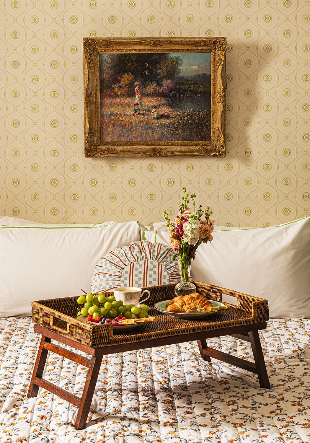 Rattan Breakfast Tray - Brown - Casa by Josephine Jenno