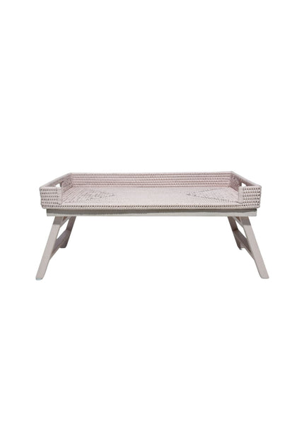 Rattan Breakfast Tray - Pink - Casa by Josephine Jenno