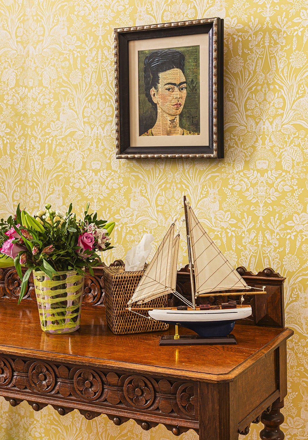 Rattan Tissue Box Cover - Brown - Casa by Josephine Jenno