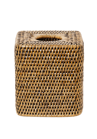 Rattan Tissue Box Cover - Brown - Casa by Josephine Jenno
