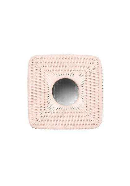 Rattan Tissue Box Cover - Pink - Casa by Josephine Jenno