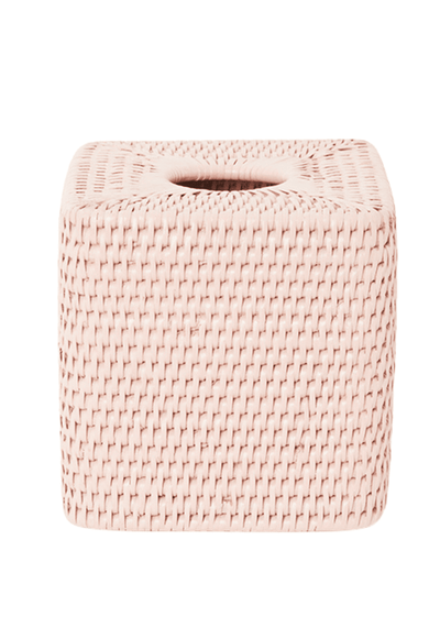 Rattan Tissue Box Cover - Pink - Casa by Josephine Jenno