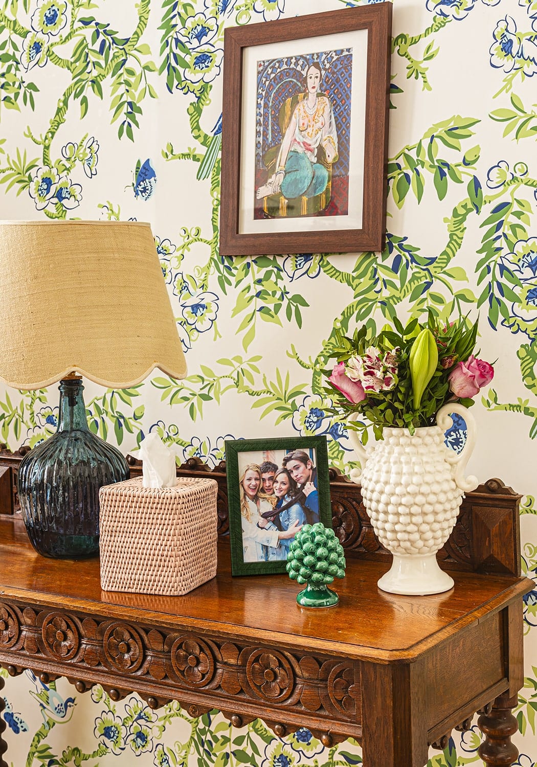 Rattan Tissue Box Cover - Pink - Casa by Josephine Jenno