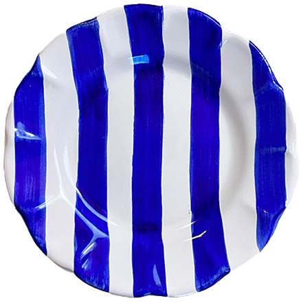 Blue 16 cm Stripe Plate