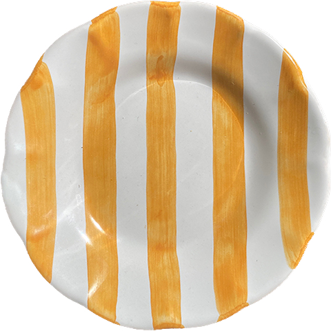 Striped Plate 16 cm – Ochre
