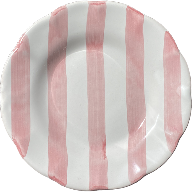 Striped Plate 16 cm – Pink