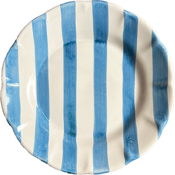 Striped Plate 16 cm – Turquoise