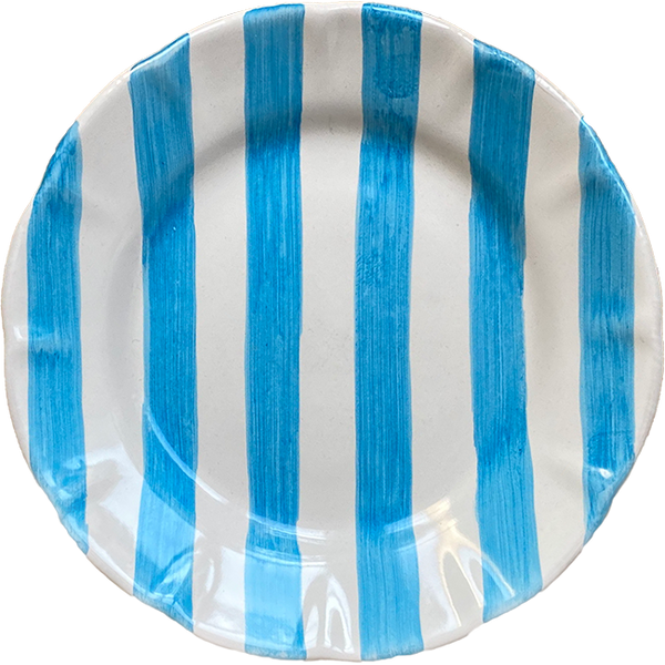 Turquoise Stripe Plate 25cm