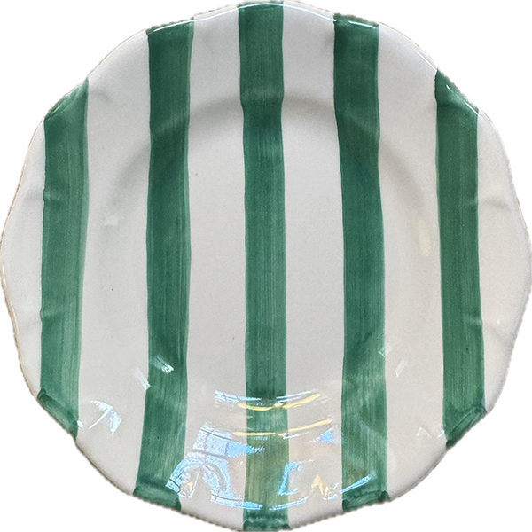 Striped Plate 16 cm – Light Green