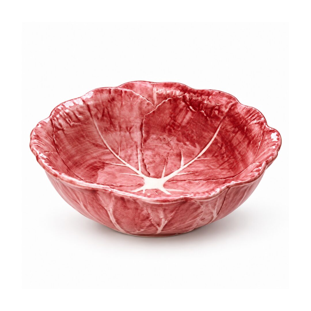 Pink Radicchio Hand-Painted Ceramic Pasta Bowl