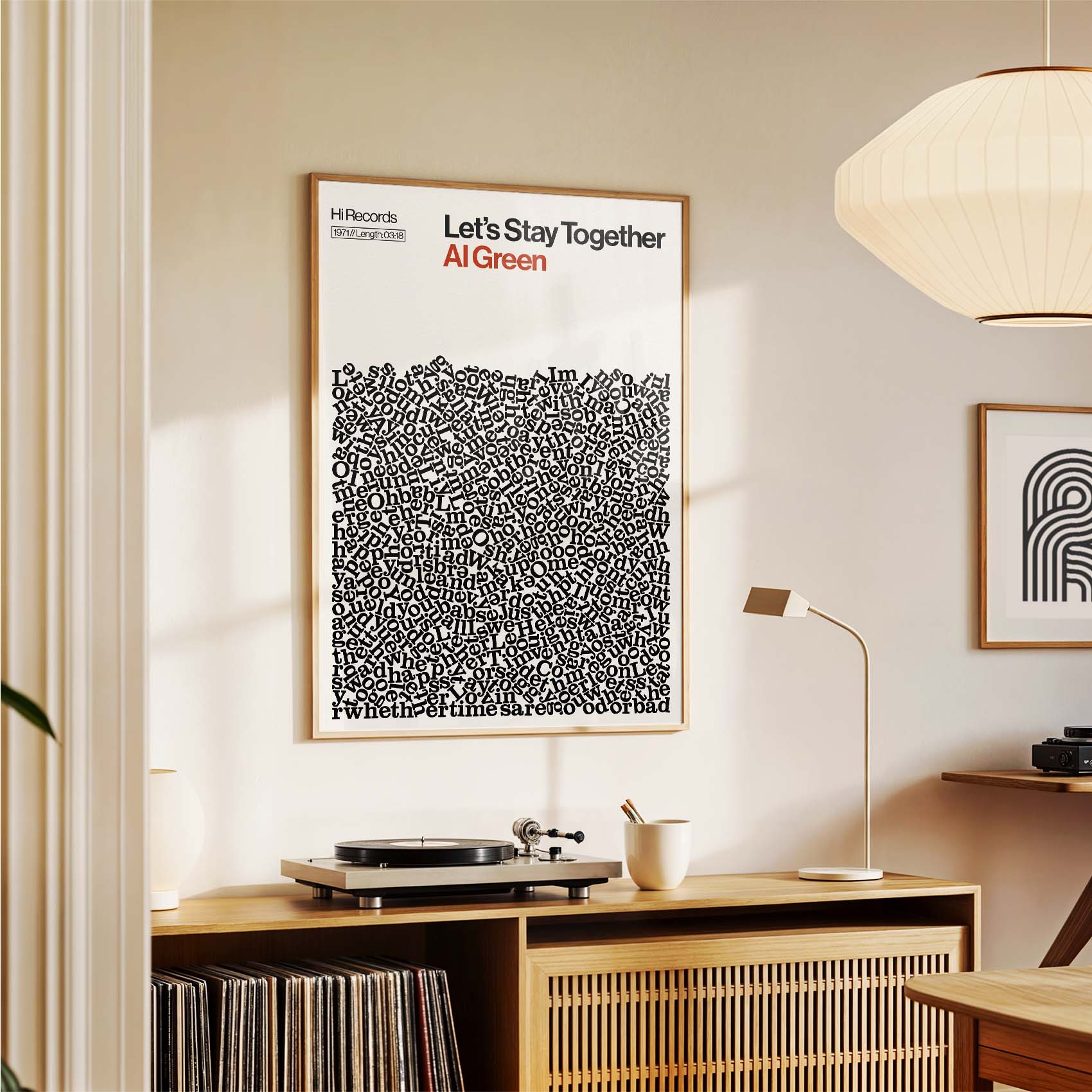 Lets Stay Together - Al Greene - Song Lyric Print