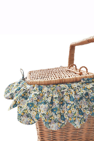 Rectangular Picnic Basket Hamper made with Liberty Fabric LIBBY - Coco & Wolf