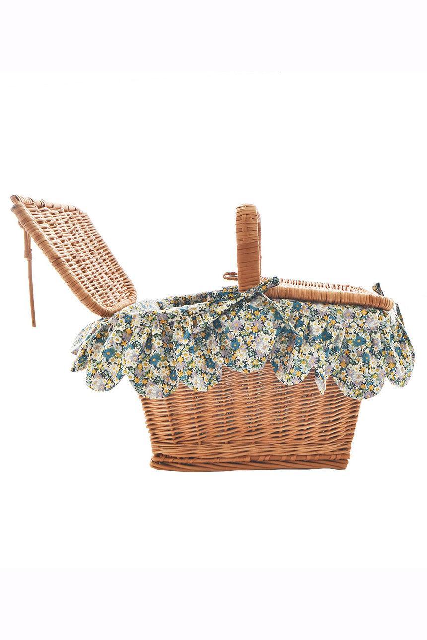 Rectangular Picnic Basket Hamper made with Liberty Fabric LIBBY - Coco & Wolf