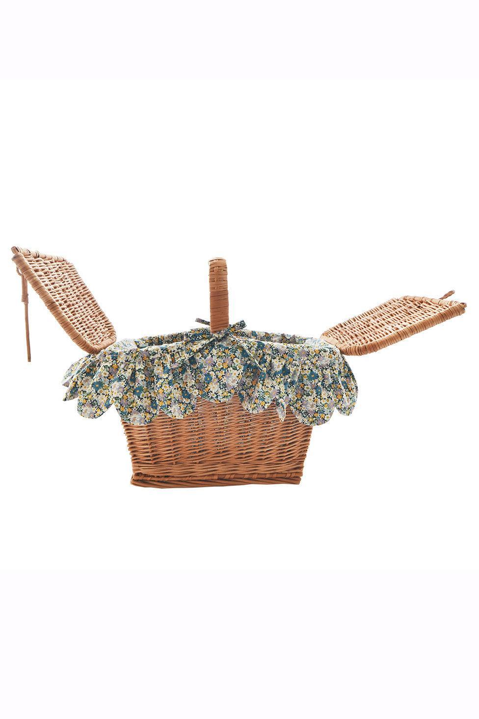 Rectangular Picnic Basket Hamper made with Liberty Fabric LIBBY - Coco & Wolf
