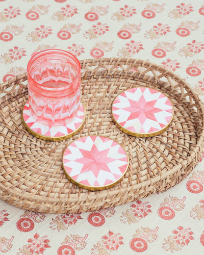 Set of 4 Star Coasters – Cerise #color_hot-pink