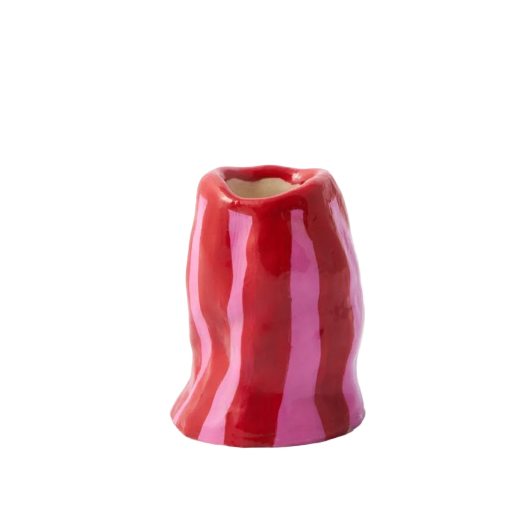 Valentine’s Candy Stripe Candle Holder