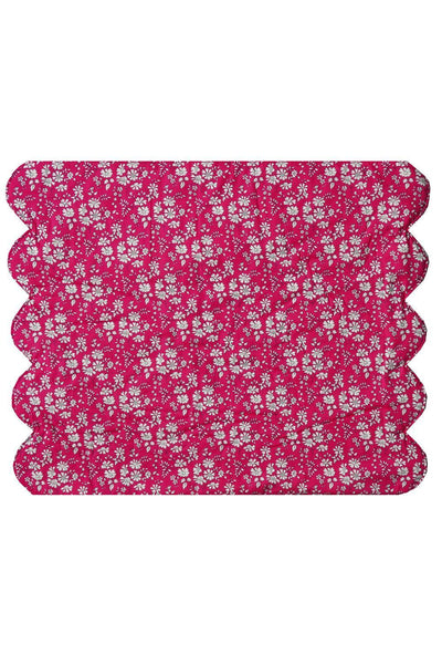 Reversible Cloud Placemat made with Liberty Fabric BETSY CANDY FLOSS & CAPEL FUCHSIA PINK - Coco & Wolf