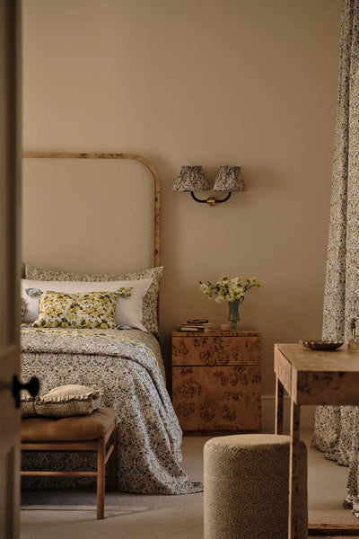 Reversible Stitch Border Bedspread made with Liberty Fabric TAPESTRY & CARLINE ROSE - Coco & Wolf