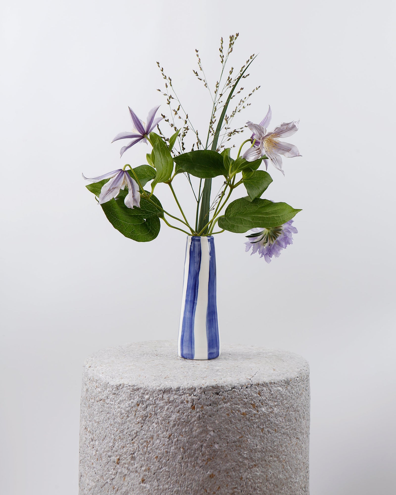 Aegean Blue Stripes Vase