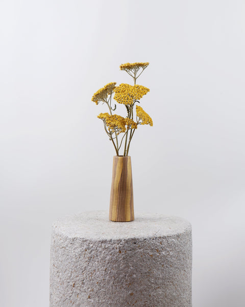 Gold Stripes On Oak Vase