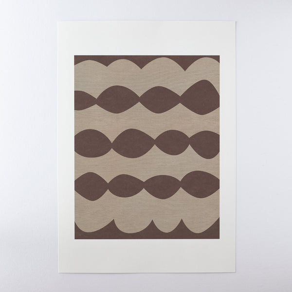 Ripple Oat/Brown Print