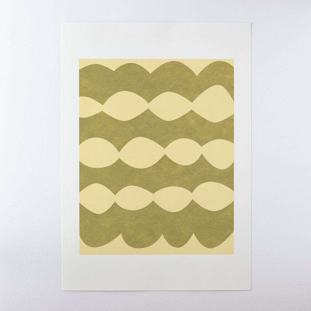 Ripple Olive/Yellow Print
