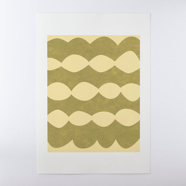 Ripple Olive/Yellow Print