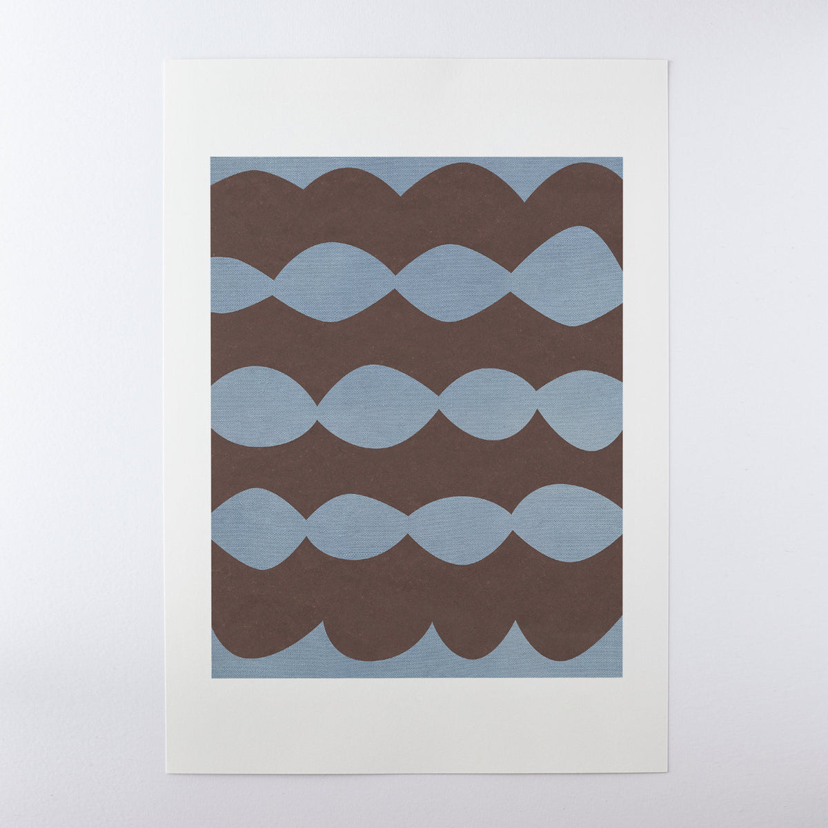 Ripple Sky/Brown Print