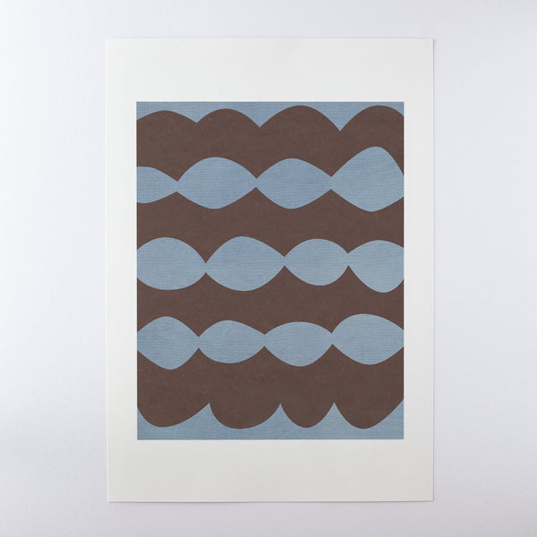 Ripple Sky/Brown Print