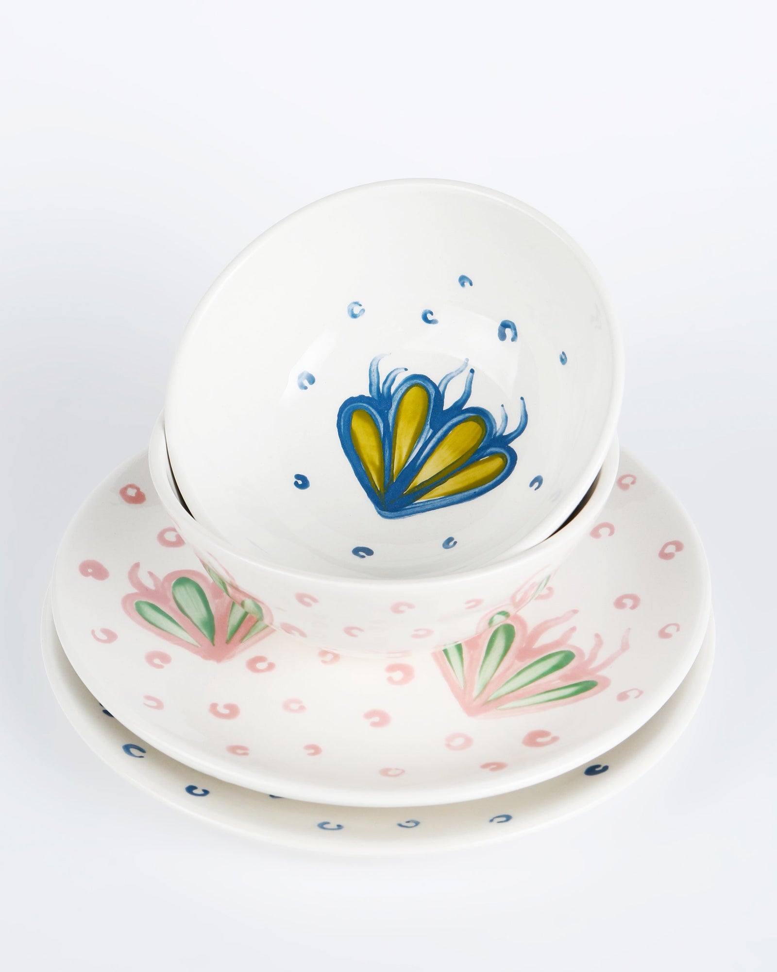 Blue Coarls & Bubbles Bowl