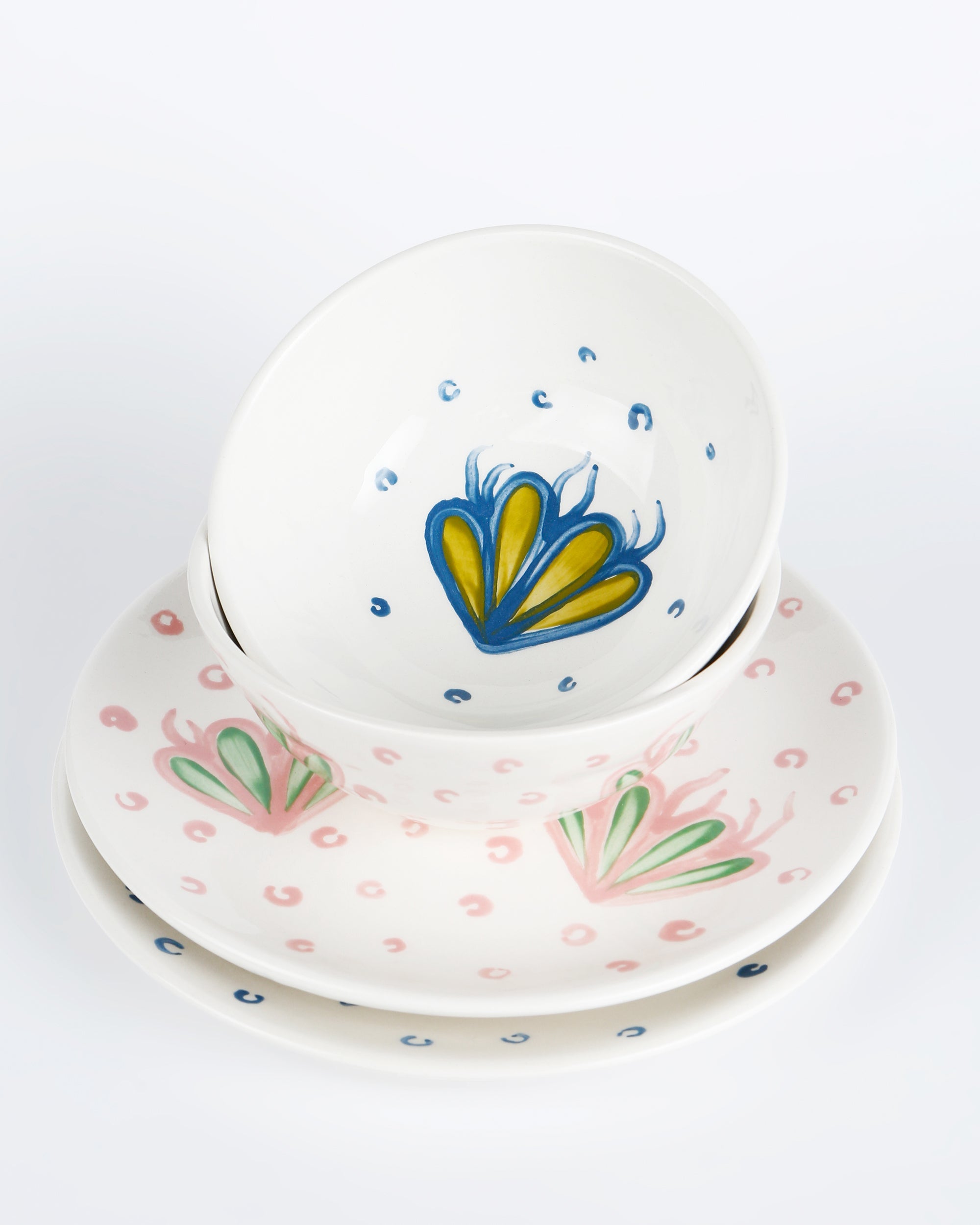 Blue Coarls & Bubbles Bowl