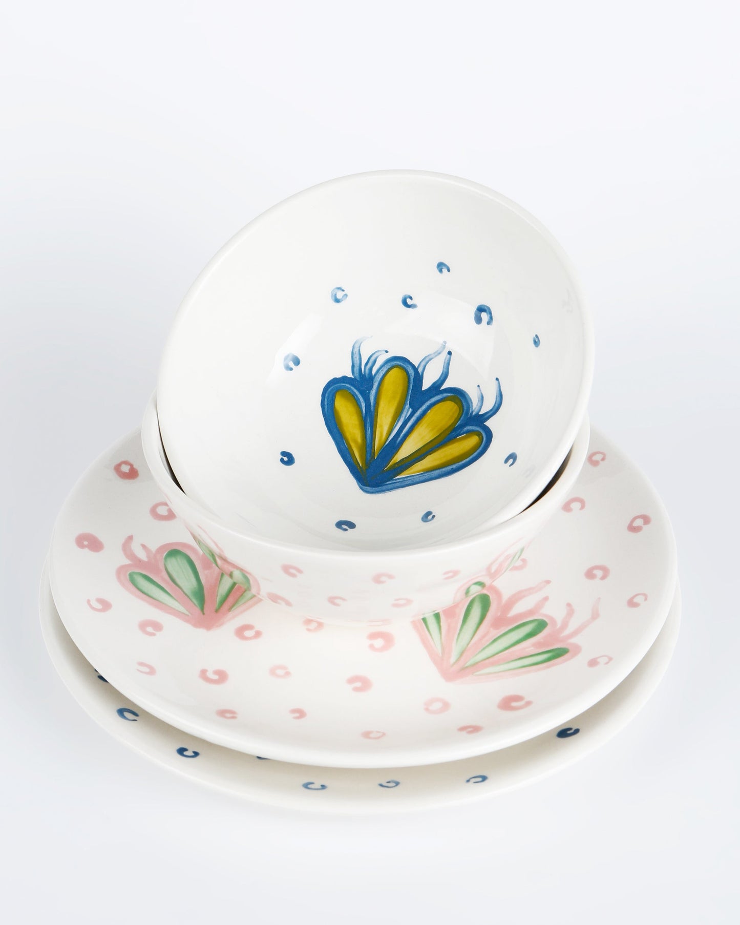 Blue Coarls & Bubbles Bowl