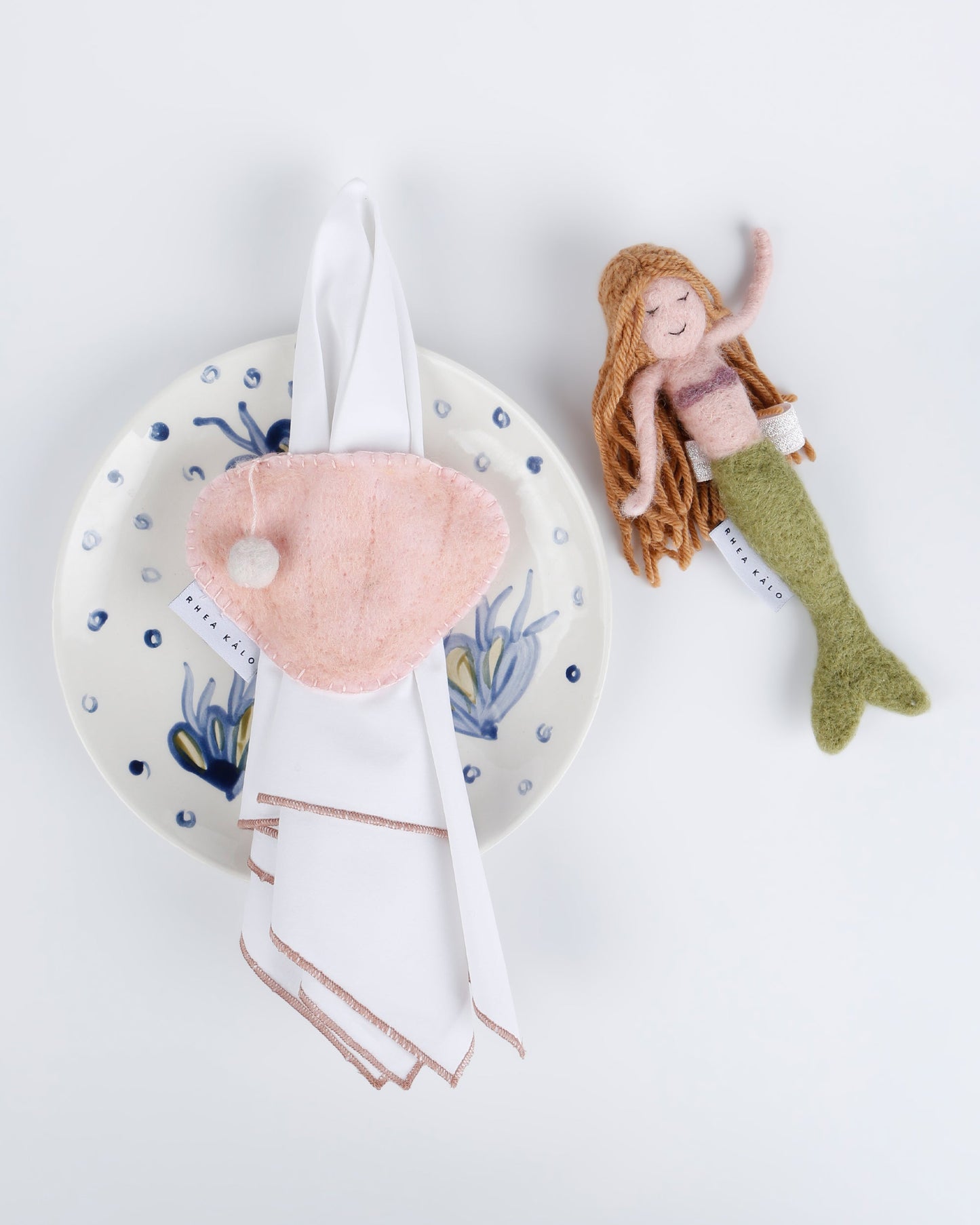 Pink shell napkin ring
